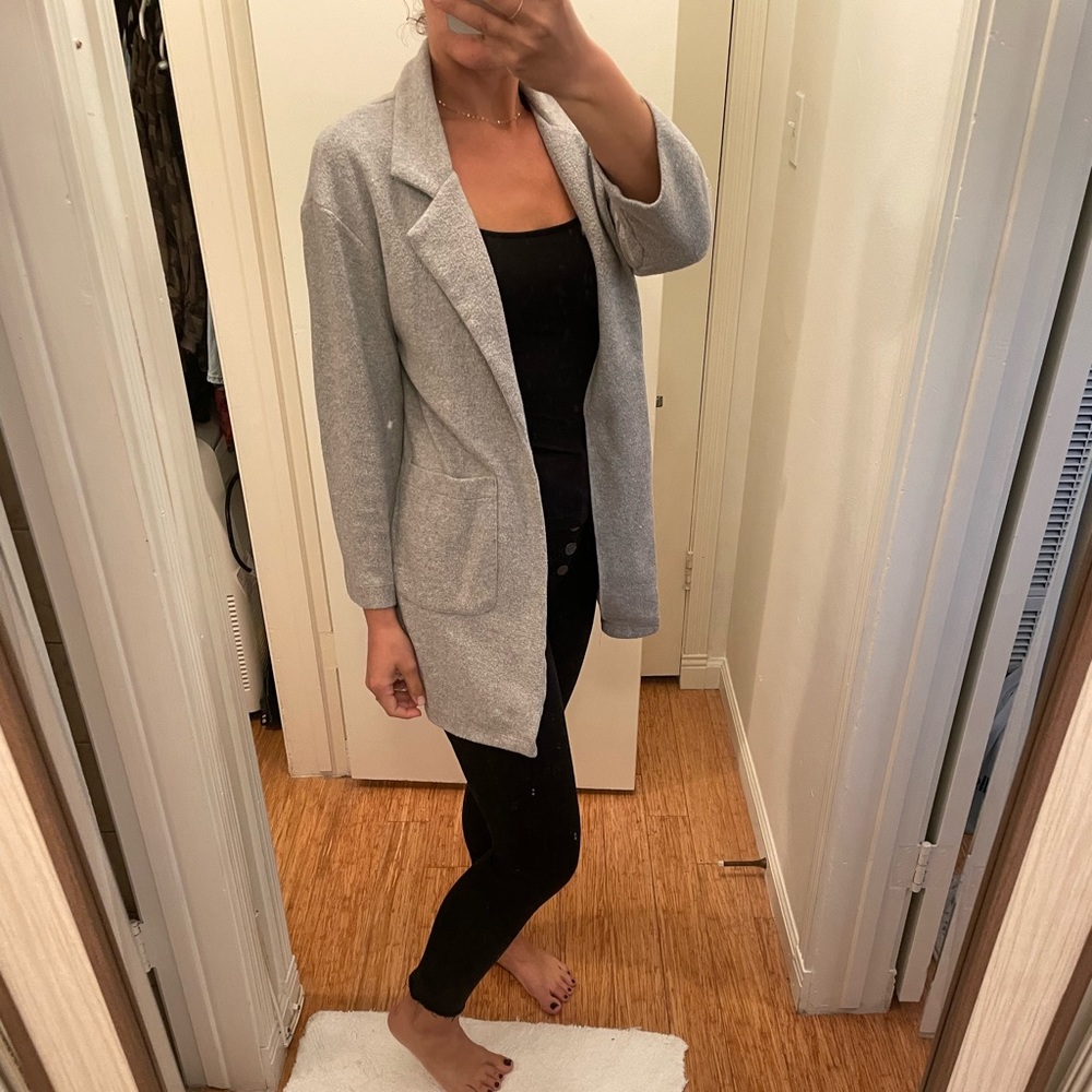 Zara grey long blazer size M